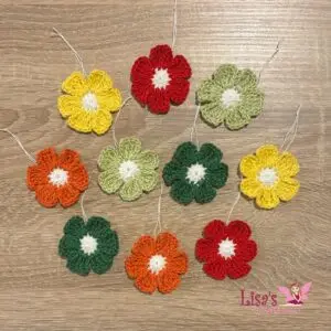 Gehäkelte Blumen – 10er-Set
