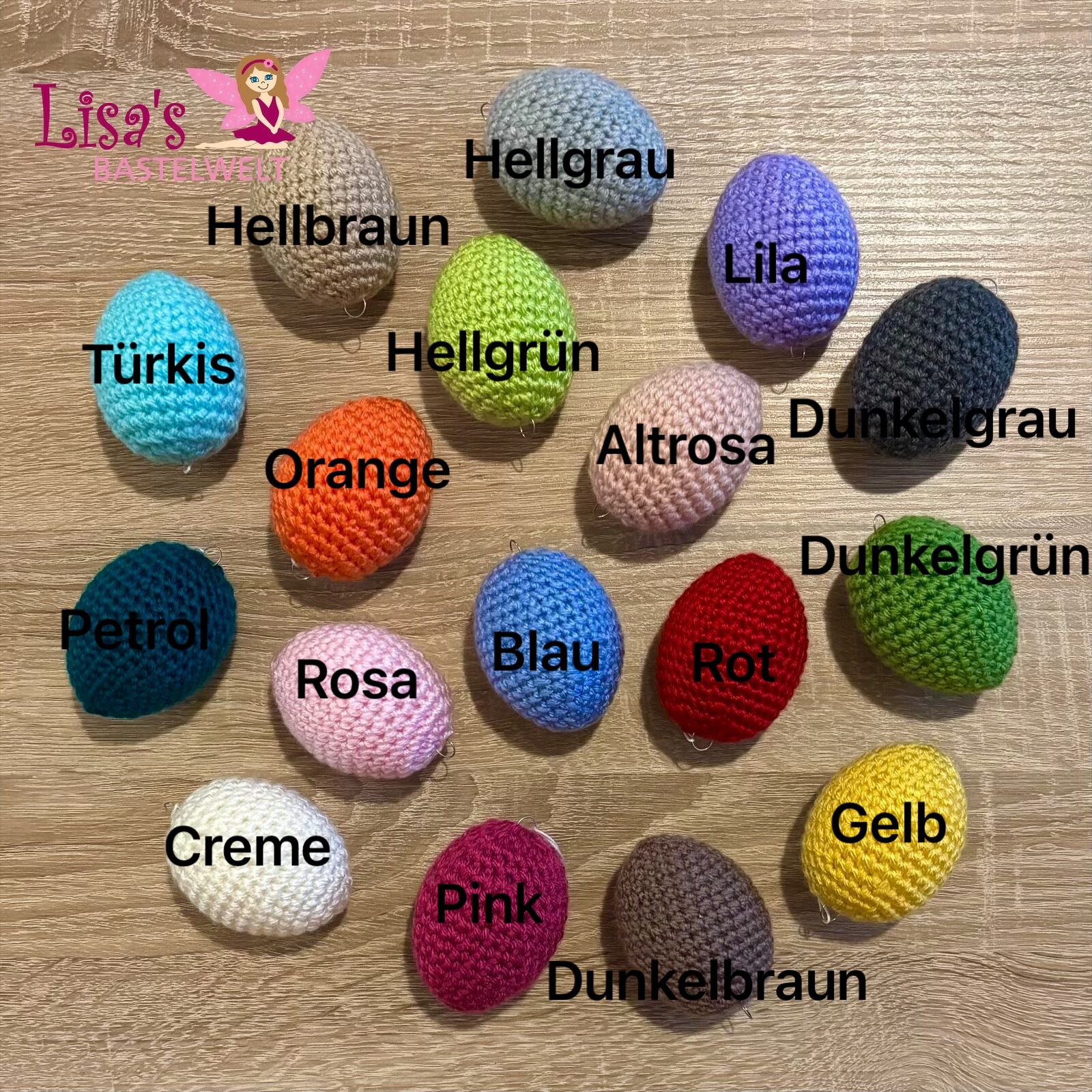 Gehäkeltes Ei mit Schnur zum Aufhängen – Bild 2