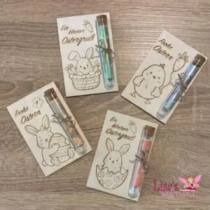 Holzkarte „Ostern“