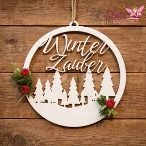 3D Dekoration Türschild „Winterzauber“