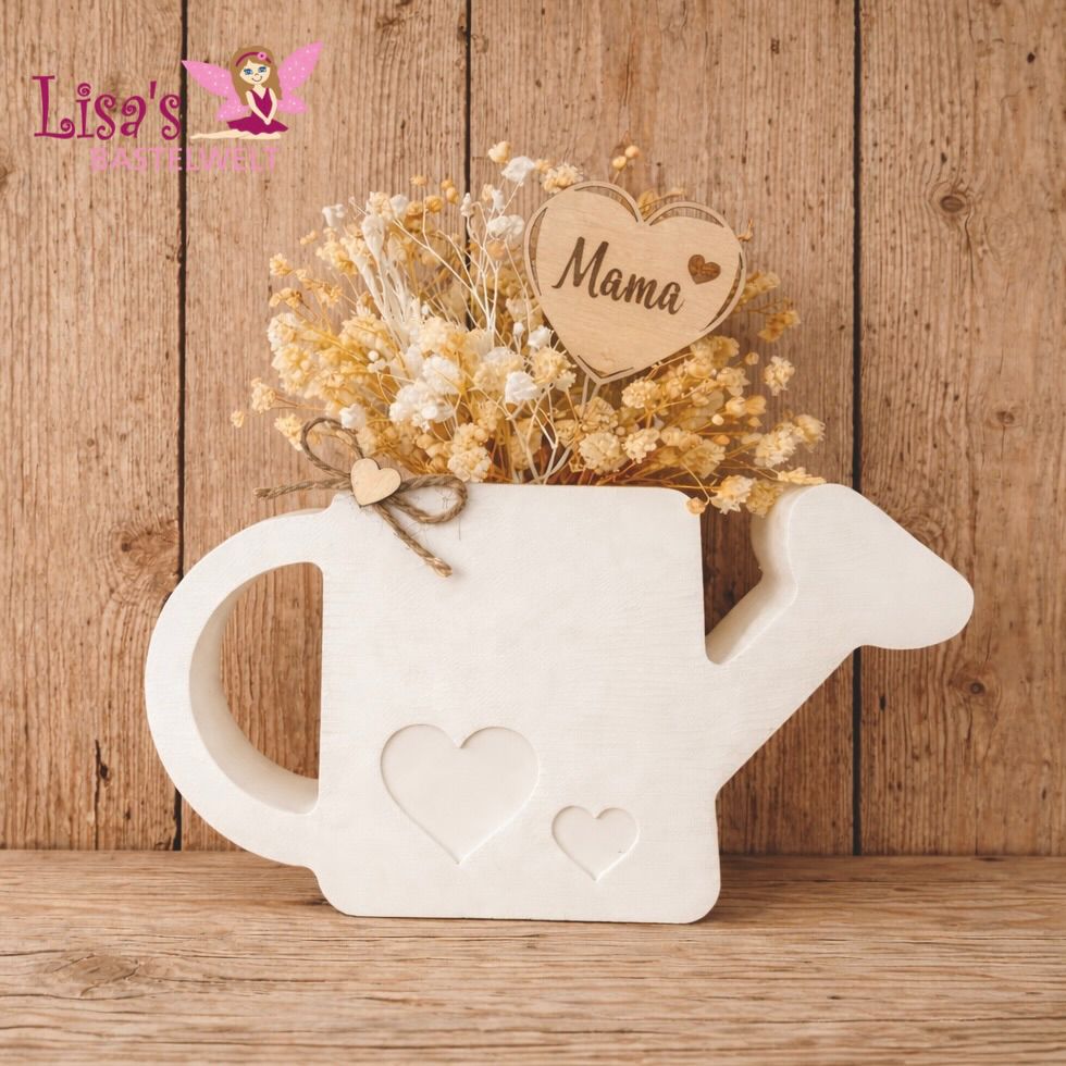 Gießkannen-Vase mit Trockenblumen - 3D Druck – Bild 2