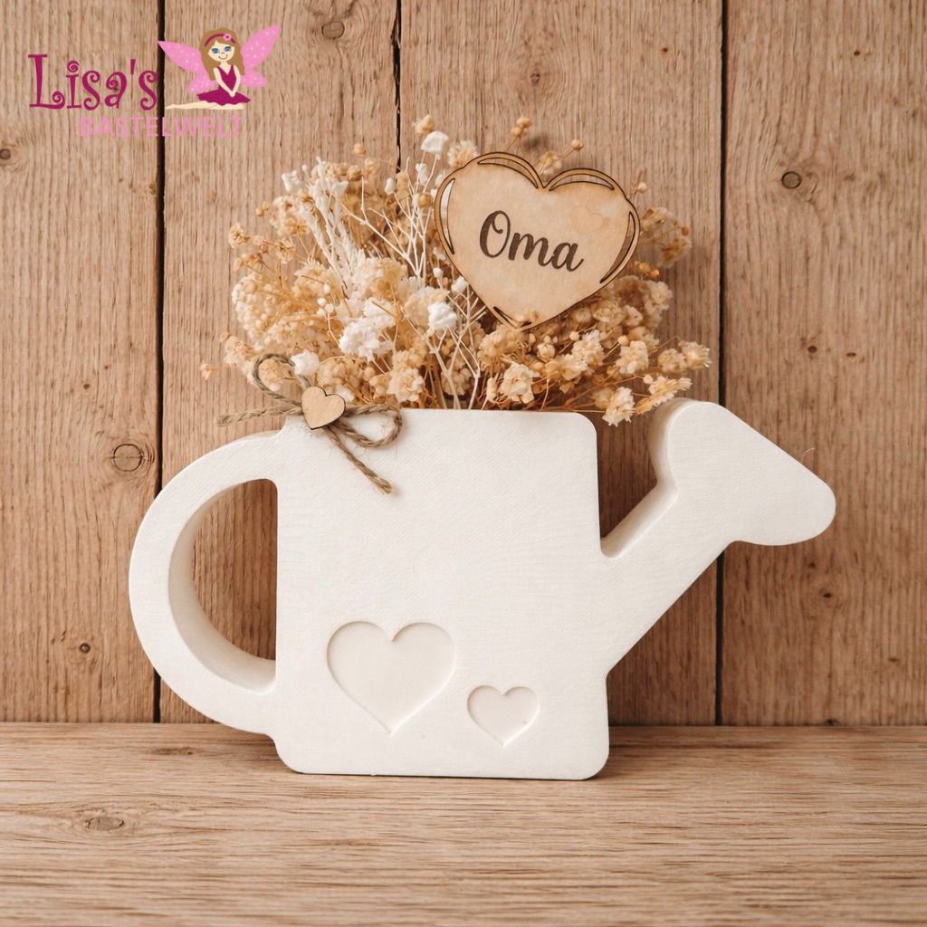 Gießkannen-Vase mit Trockenblumen - 3D Druck – Bild 3