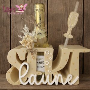 Dekorativer Flaschenhalter „Sektlaune“