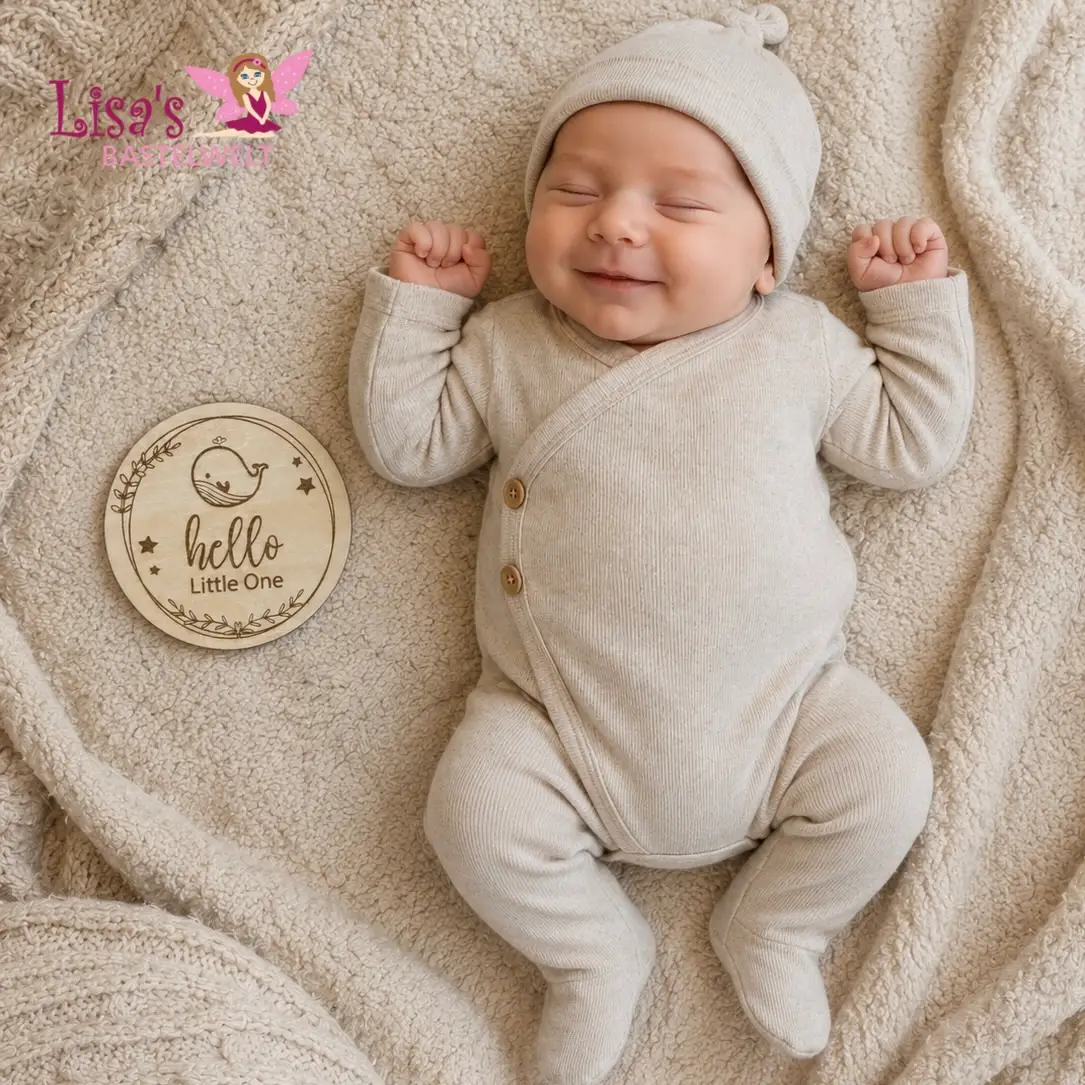 Baby Meilensteinkarten aus Holz – personalisiert – Bild 2