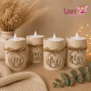 Adventkerzen-Set mit LED Teelichtern
